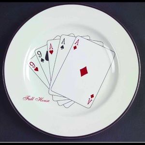Vintage AMERICAN ATELIER “Casino Royale” Porcelain Salad Plate-Set of 4 NIB
